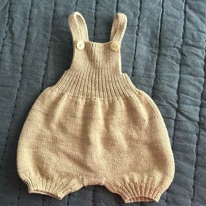 Misha*puff hand knit romper